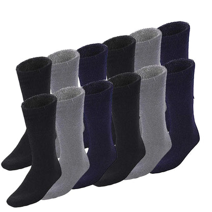 12 Pairs BAMBOO SOCKS Mens Heavy Duty Premium Thick Work Socks Cushion BULK - Assorted Colour Pack - Image 2