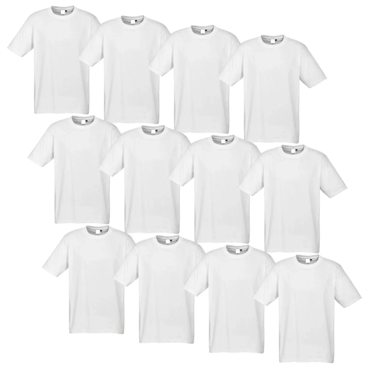 12X BULK Plain T Shirt 100% COTTON Assorted Colours S - XXL Mens Womens Top - White - Image 4