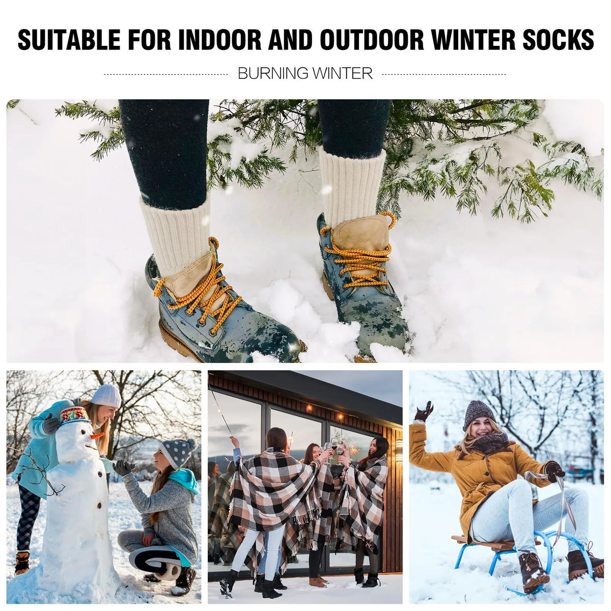 12 Pairs WOOL BLEND SOCKS Ladies Womens Thick Soft Work Thermal Warm Winter BULK - Image 6