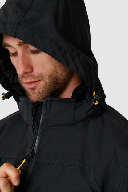 Caterpillar Mens Waterproof Zip Jacket w Hood Chinook CAT Winter Ski in Black - 3XL - Image 4