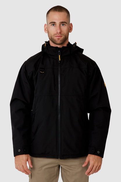 Caterpillar Mens Waterproof Zip Jacket w Hood Chinook CAT Winter Ski in Black - 3XL - Image 9