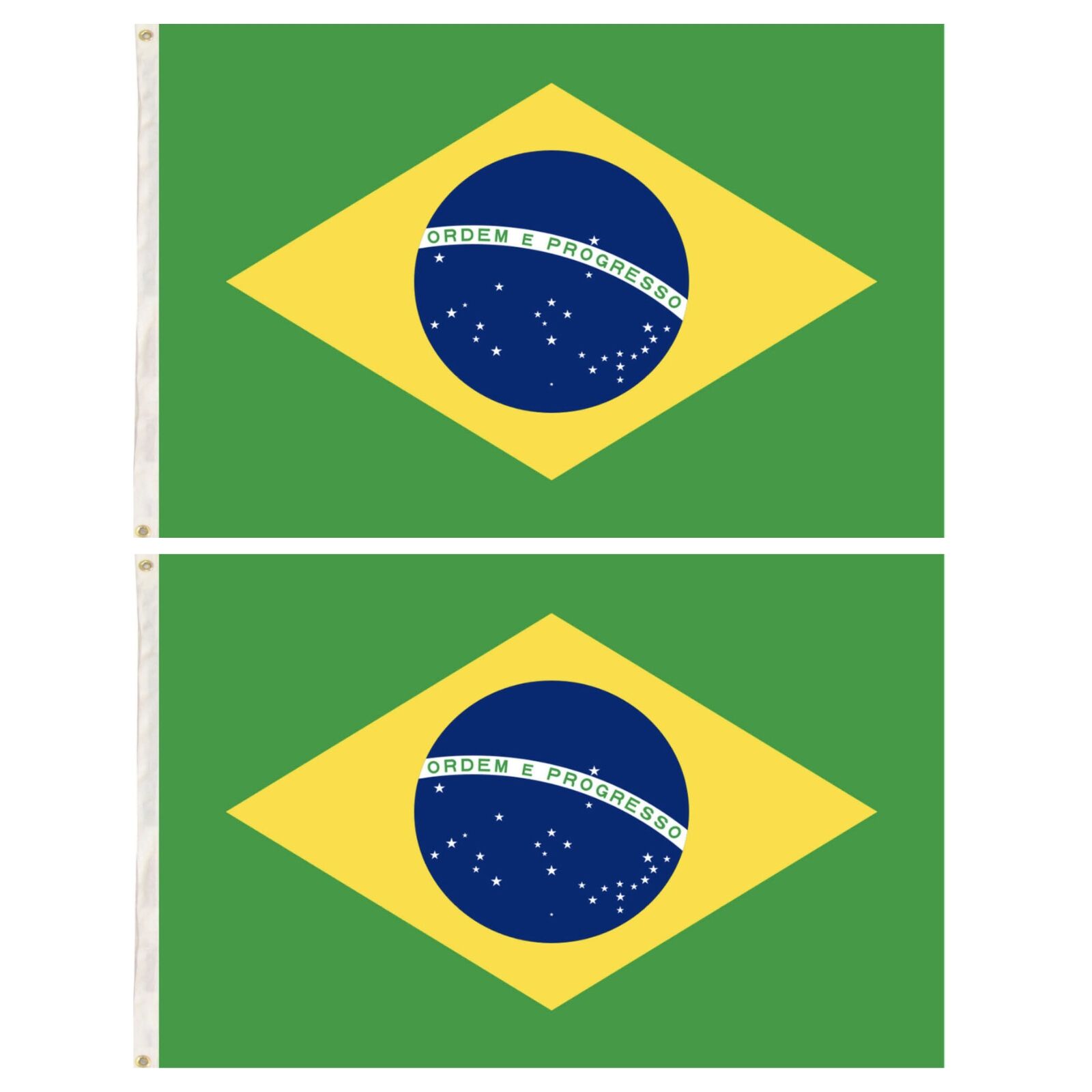 2x Brazil Country Flags Heavy Duty Brasil World Cup Brazilian  - 150cm x 90cm - Image 3