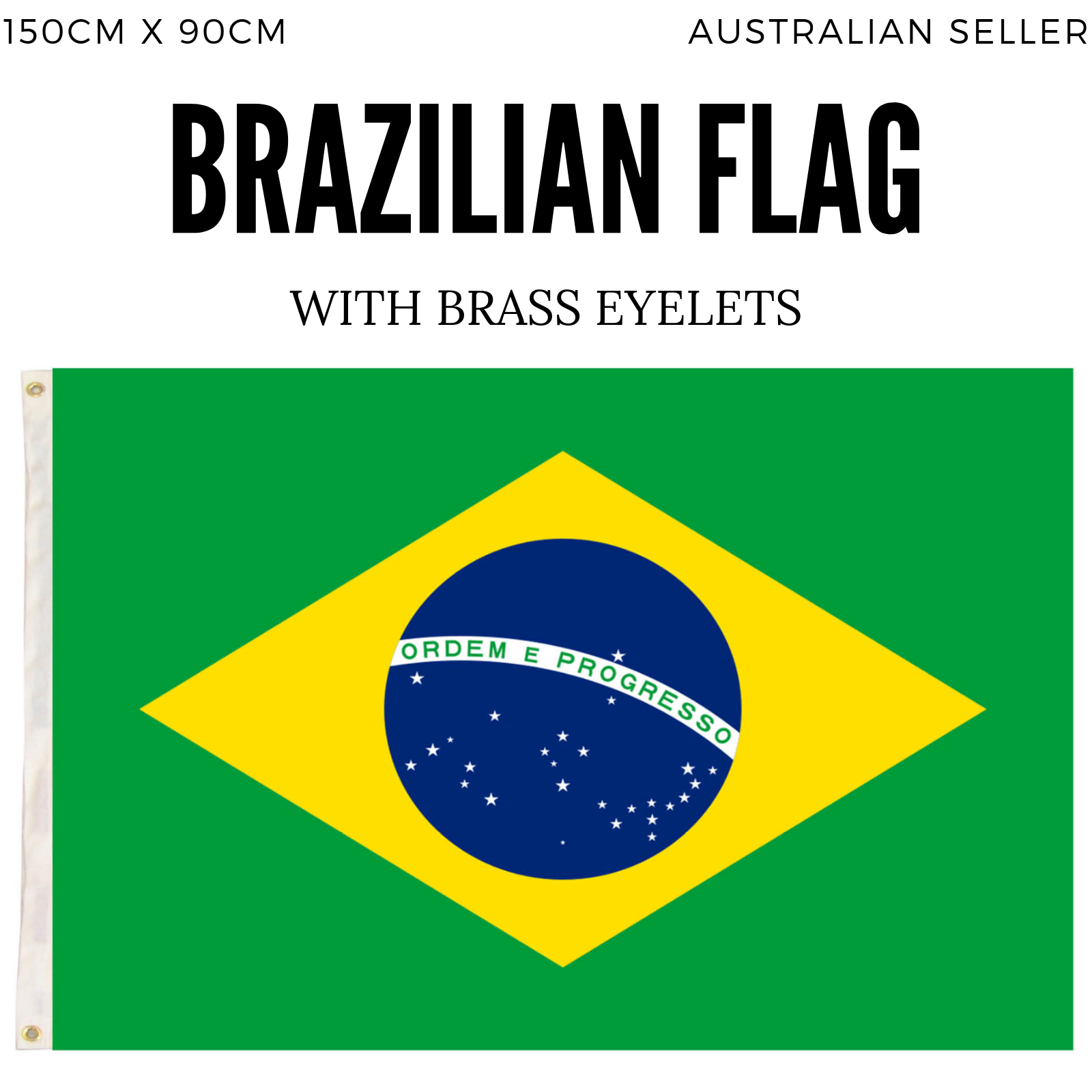 2x Brazil Country Flags Heavy Duty Brasil World Cup Brazilian  - 150cm x 90cm - Image 4