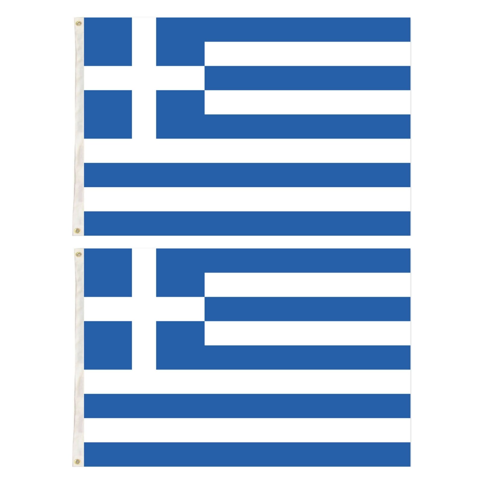 2x Greece Country Flags Greek Heavy Duty National Olympics Europe - 150cm x 90cm - Image 3