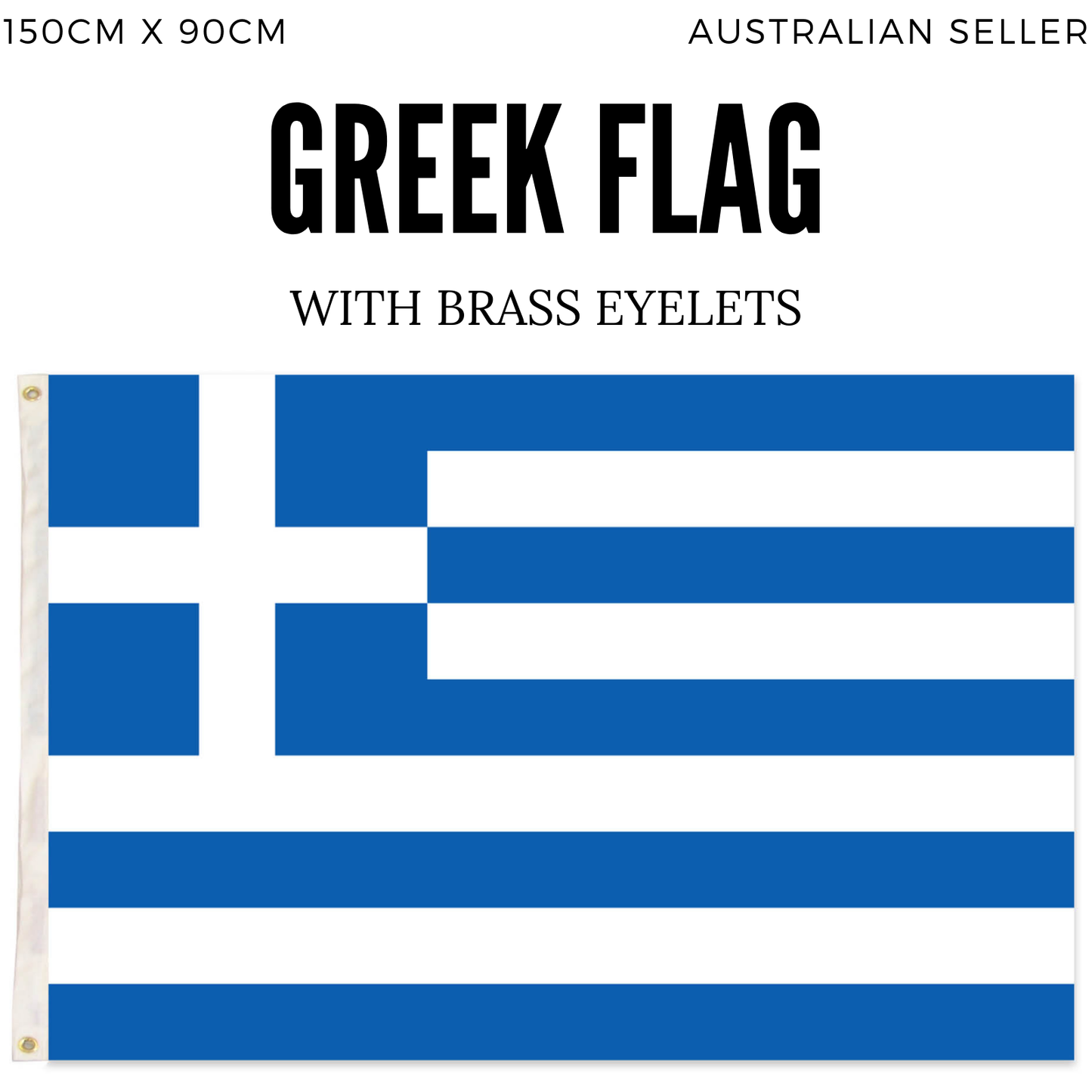 2x Greece Country Flags Greek Heavy Duty National Olympics Europe - 150cm x 90cm - Image 4