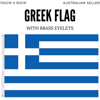 2x Greece Country Flags Greek Heavy Duty National Olympics Europe - 150cm x 90cm - Image 4