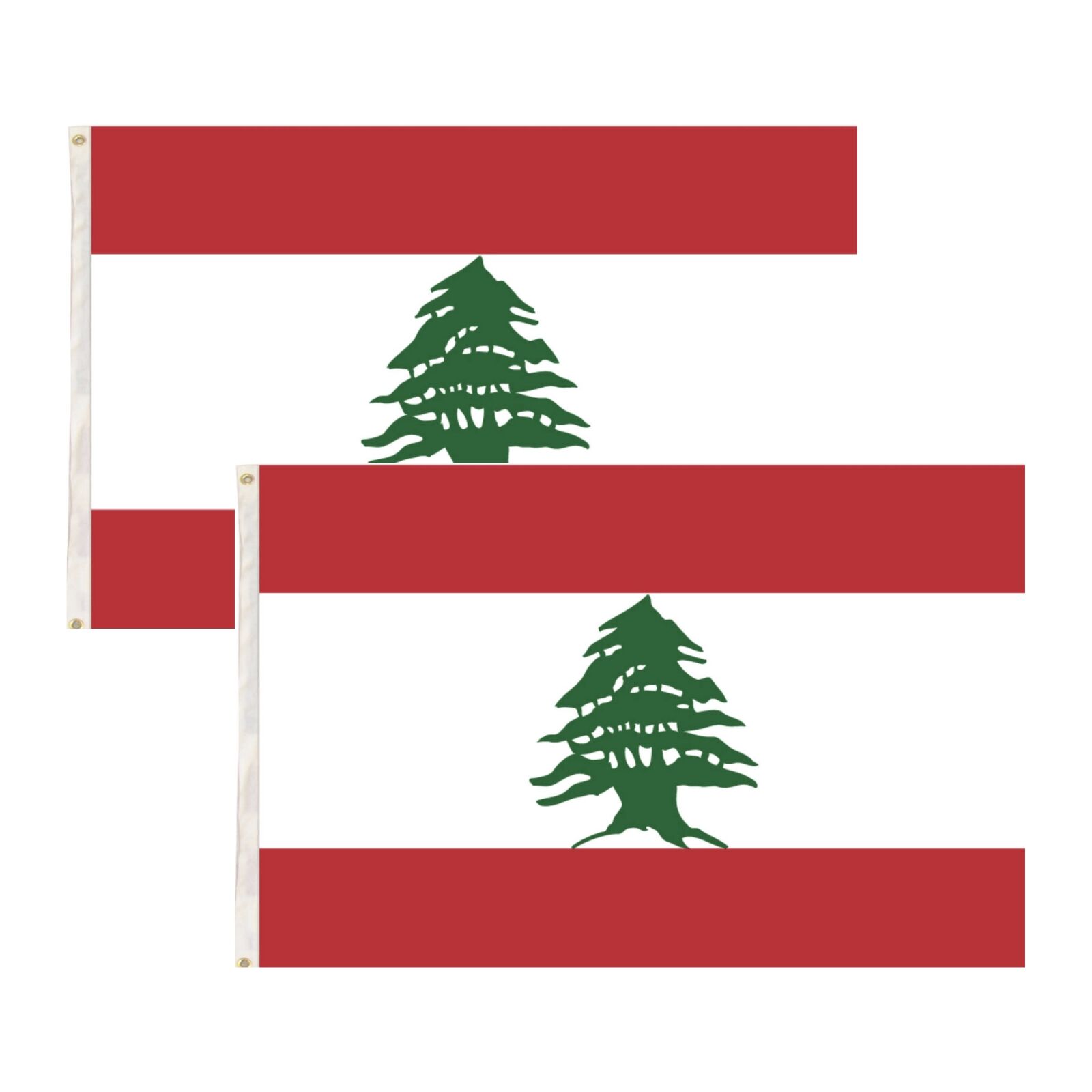 2x Lebanon Lebanese Country Flags Heavy Duty Outdoor - 150cm x 90cm - Image 2