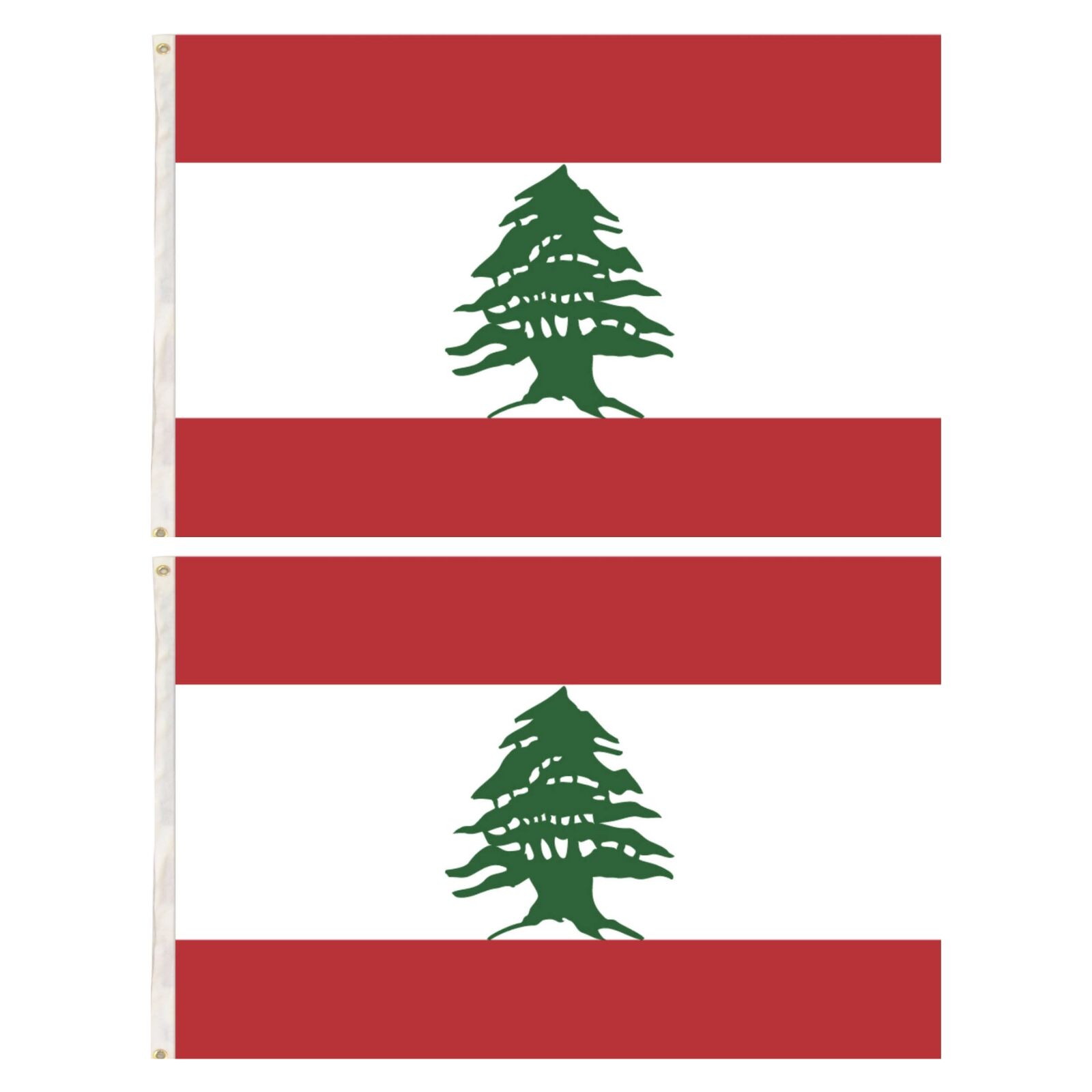 2x Lebanon Lebanese Country Flags Heavy Duty Outdoor - 150cm x 90cm - Image 3