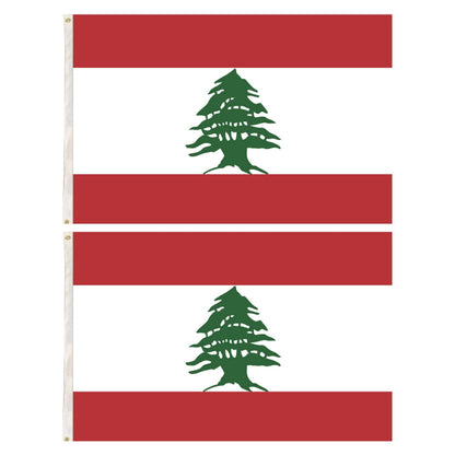 2x Lebanon Lebanese Country Flags Heavy Duty Outdoor - 150cm x 90cm - Image 3