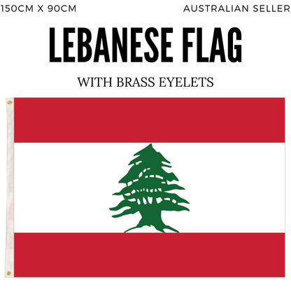2x Lebanon Lebanese Country Flags Heavy Duty Outdoor - 150cm x 90cm - Image 4