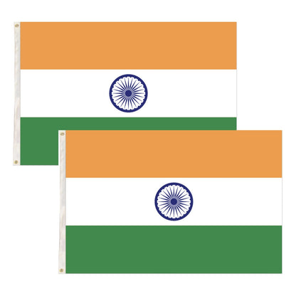 2x India Country Flags Indian Heavy Duty National Cricket Diwali Divali - 150cm x 90cm - Image 2