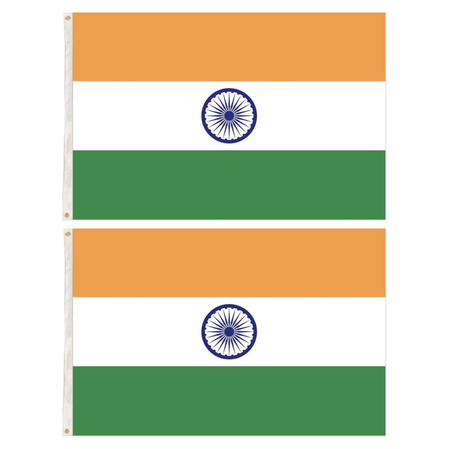 2x India Country Flags Indian Heavy Duty National Cricket Diwali Divali - 150cm x 90cm - Image 3
