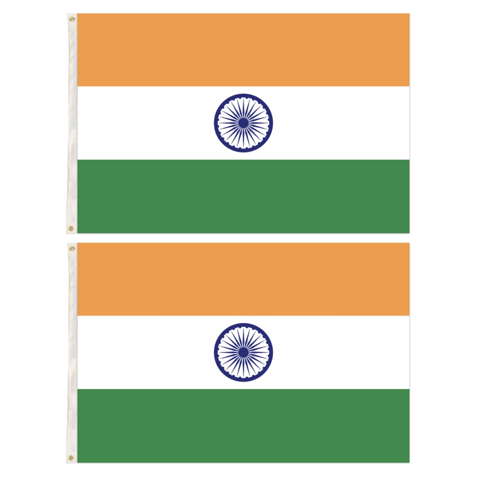 2x India Country Flags Indian Heavy Duty National Cricket Diwali Divali - 150cm x 90cm - Image 3
