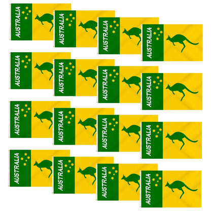 12x Australian Green and Gold/Yellow Flag w/ Kangaroo – 90x150cm Australia Day - Image 2