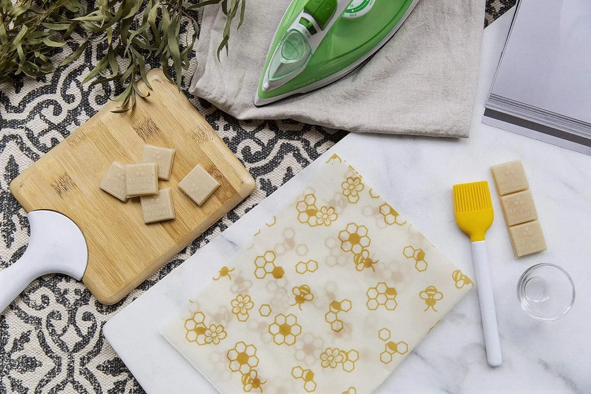 6x Karlstert Natural Beeswax Honeycomb Food Wrap in Honeybee Print 43 x 58.5cm - Image 4