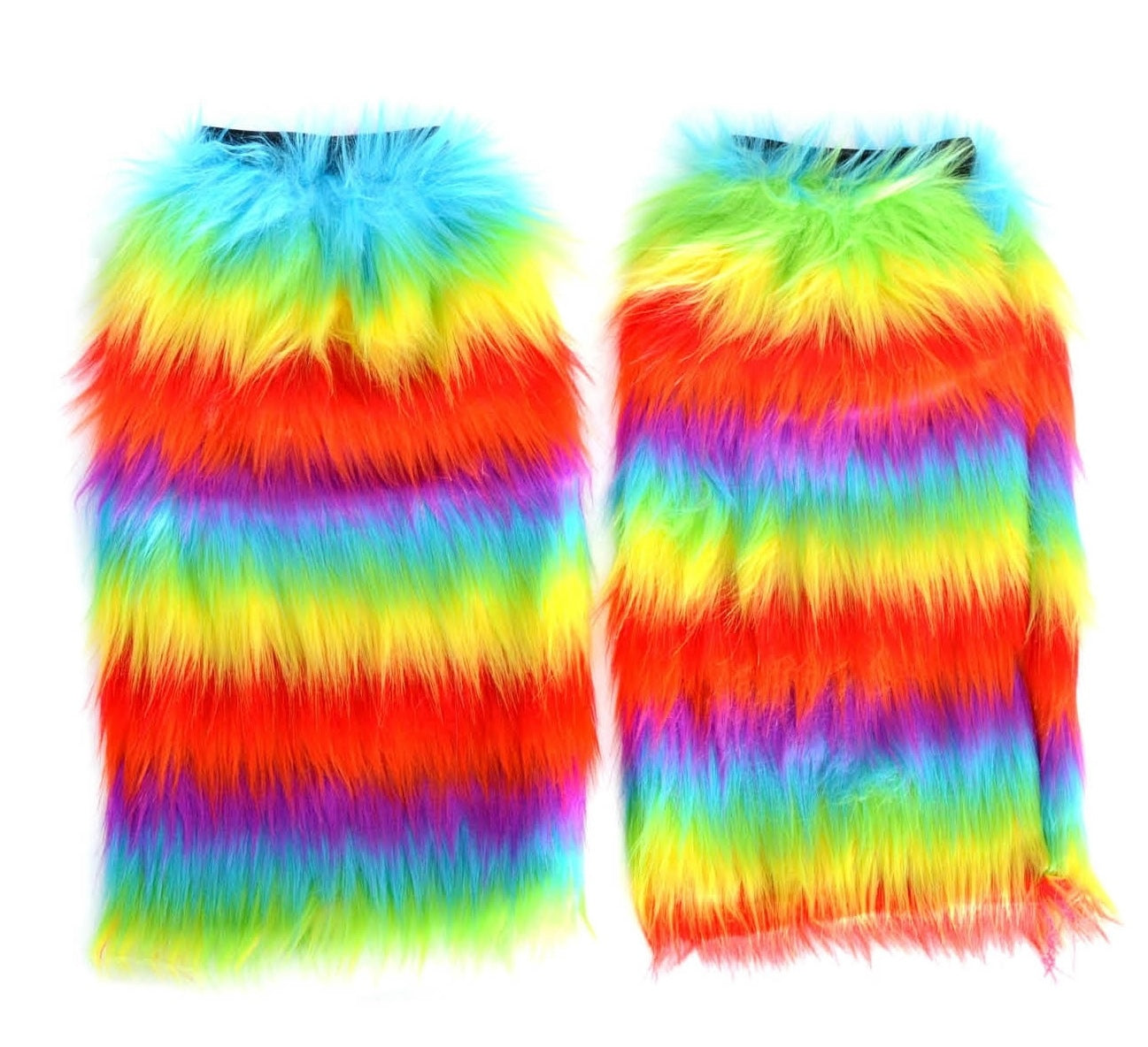 1 Pair Fluffy Leg Warmers Rainbow Gay Pride LGBTQ - Image 4