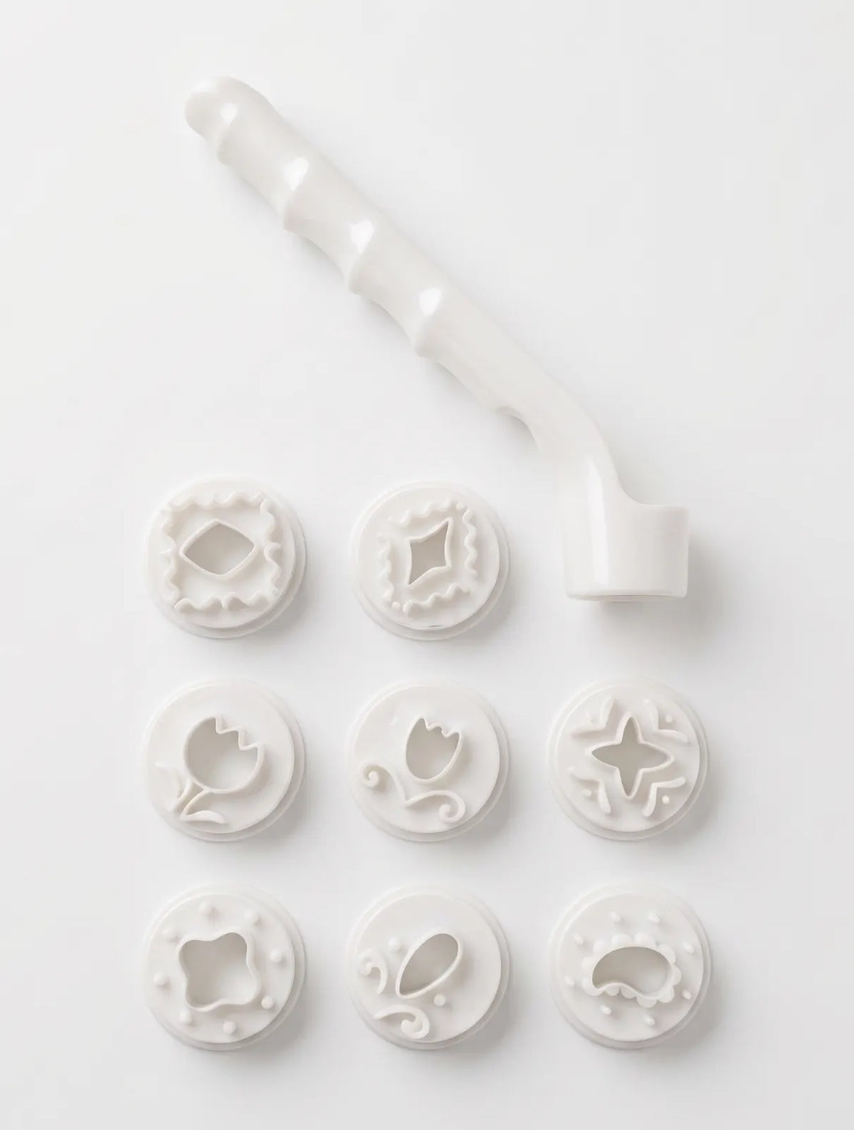 Avanti 9-Piece Fondant Stamp Set w/ Interchangeable Design Discs (Decorating Tool) - Image 2