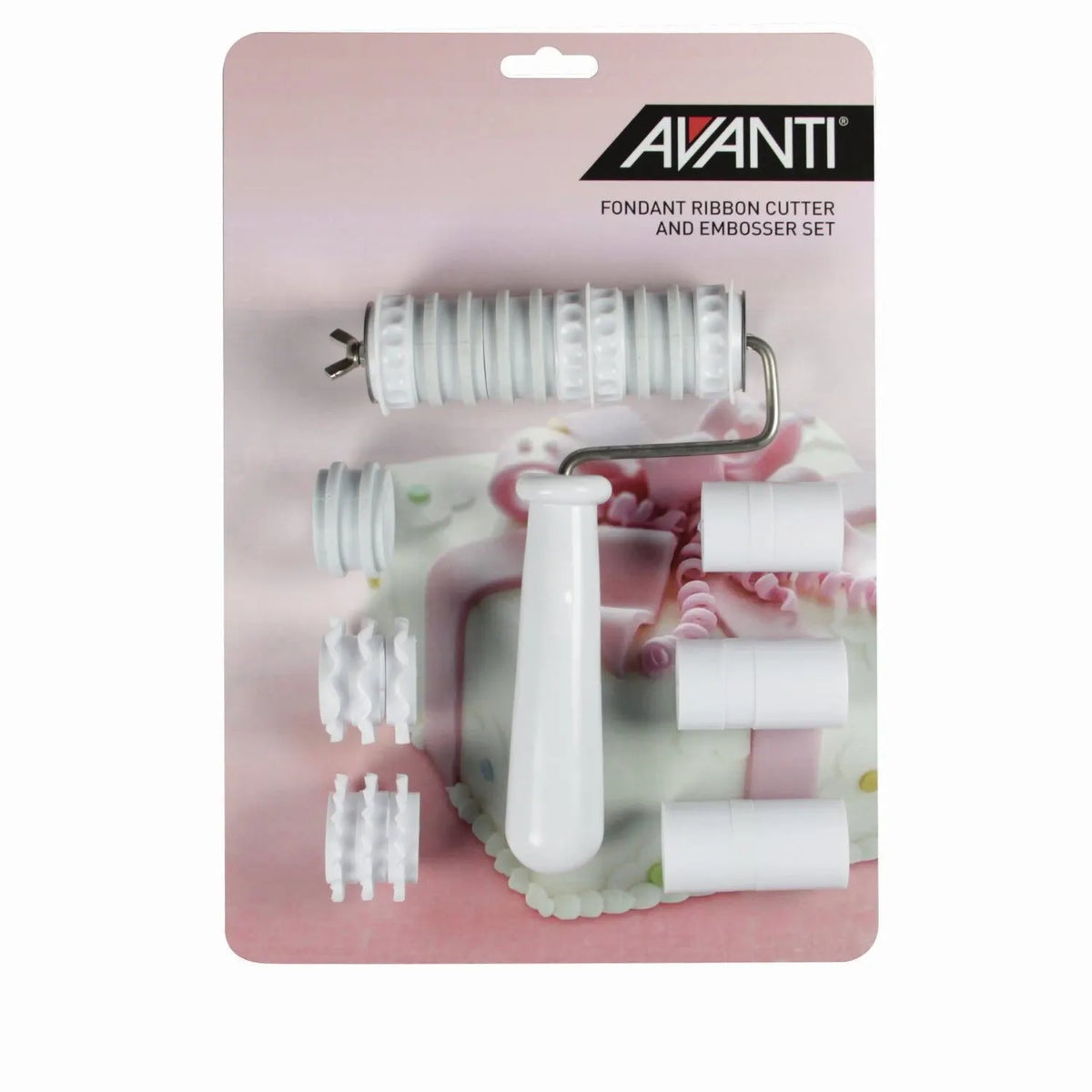 Avanti Fondant Ribbon Cut & Embosser Set w/ Interchangeable Wheel Designs - Image 2