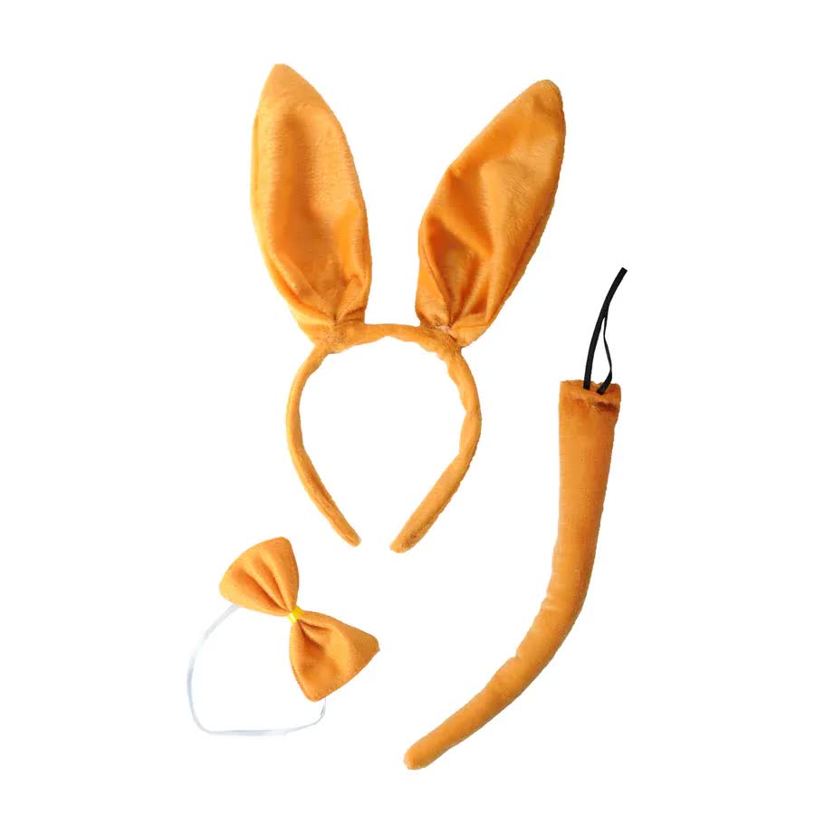 3pcs Kangaroo Animal Set Costume Dress Up Party Bow Tie Tail Ears Book Week - Image 3