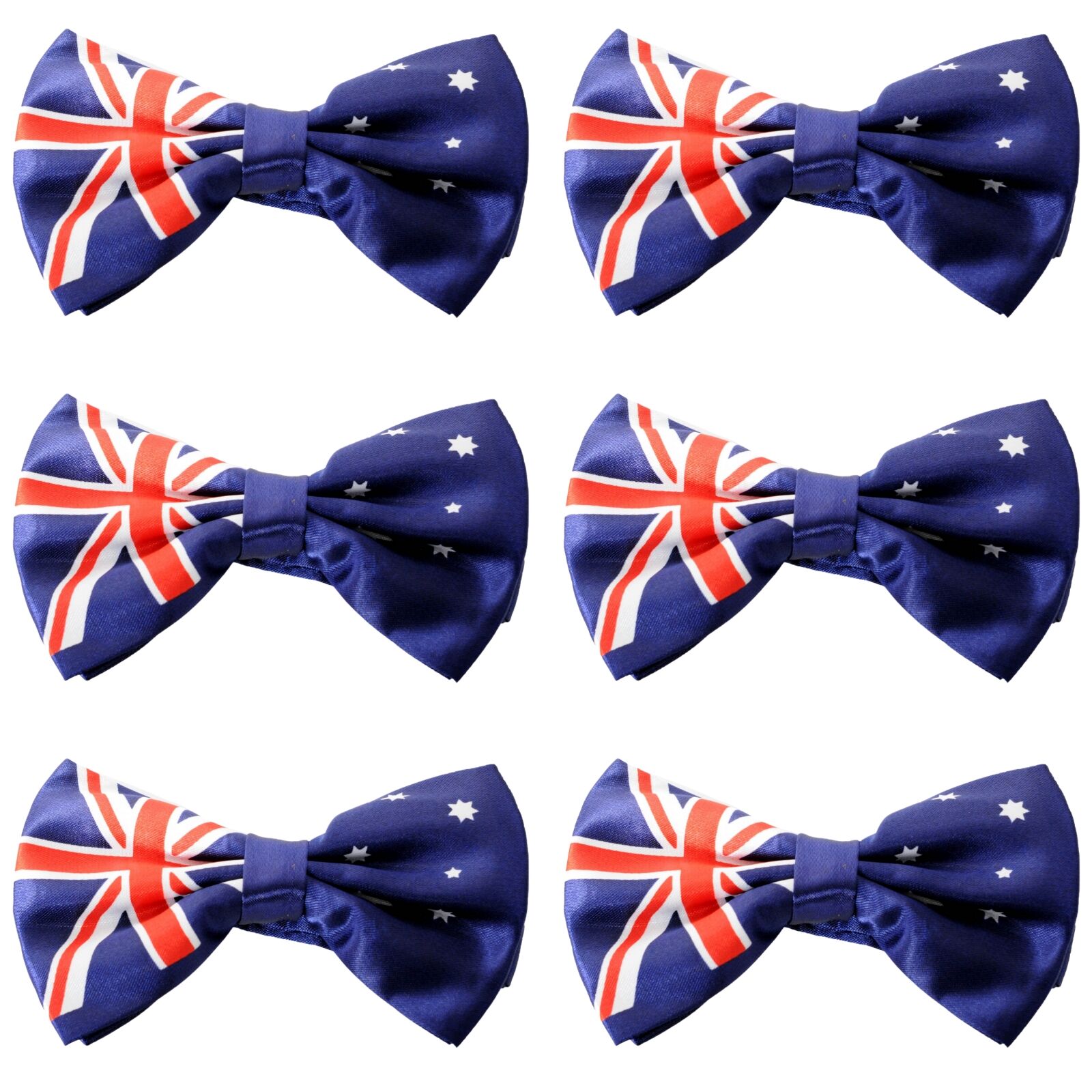 6x Australian Flag Bow Tie – Patriotic Accessory Australia Day - Image 2