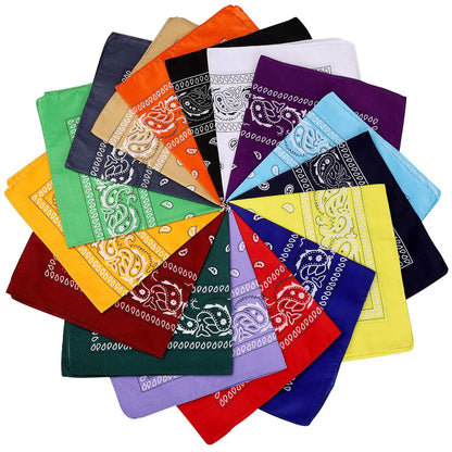 20x BANDANA Paisley 100% COTTON Head Wrap Durag Bandanna Scarf Mask BULK - Assorted Colour Pack - Image 2
