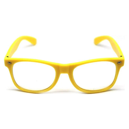 Green and Yellow Party Glasses with Clear Lenses – Fun 80s Australia Day or Costume Glasses (Set of 12) - Image 3