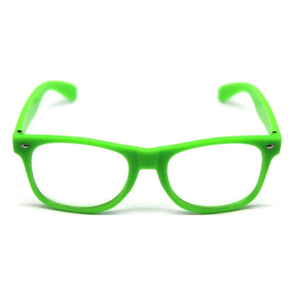 Green and Yellow Party Glasses with Clear Lenses – Fun 80s Australia Day or Costume Glasses (Set of 12) - Image 4