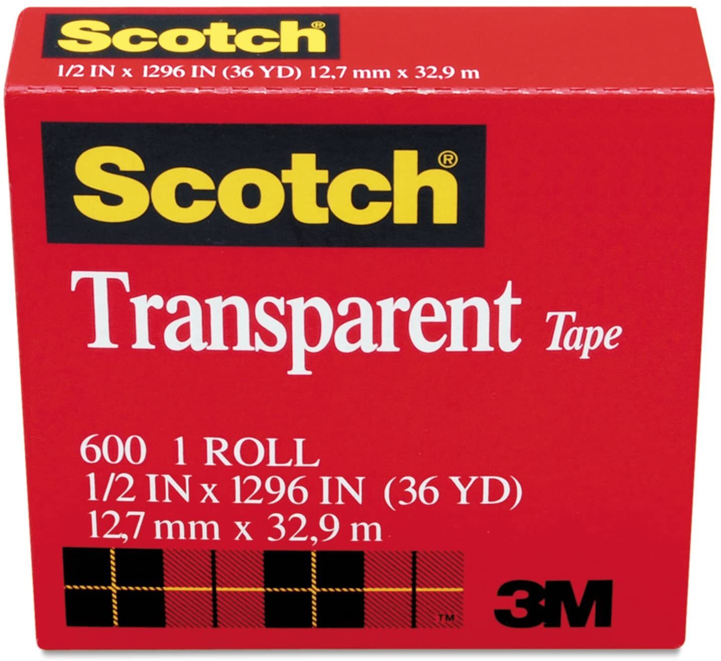 Scotch 3M Transparent Tape 12.7mm x 32.9m - MADE IN USA - Image 4