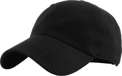 PLAIN BASEBALL CAP Hat Adjustable Blank Party Costume Curved Classic - Black - Image 3
