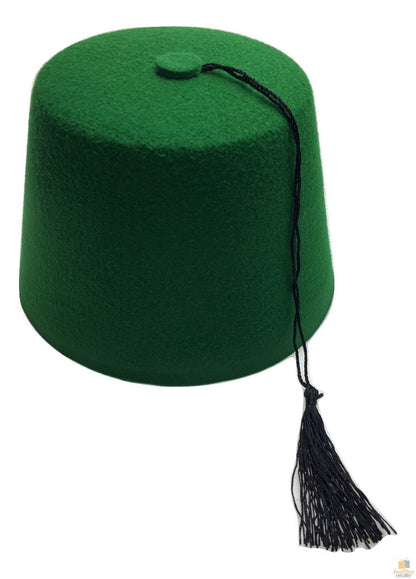 TURKISH HAT Red Green Fez Tarboosh Dress Up Costume Party Moroccan - Green - Image 2