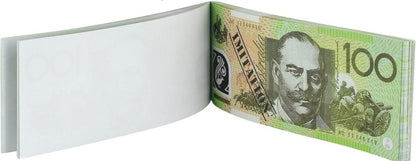 100 Dollar Australian Souvenir Note Pad Fake AUD Money - 1 Pack of 50 Sheets - Image 3