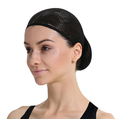 Black Open-Top Wig Cap - Breathable Mesh Hair Net for Wig Fitting & Comfort - Image 2