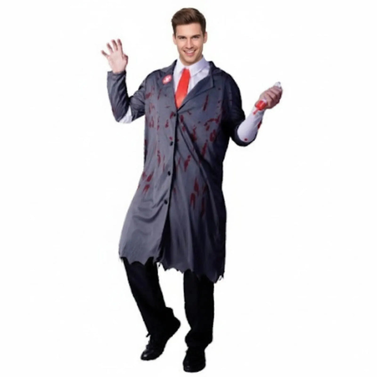 Mens Crazy Zombie Surgeon Costume Doctor Dead Zombie Halloween Lab Party - Image 2
