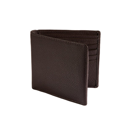 Dents RFID Pebble Grain Bifold Slim Leather Wallet - Chocolate - Image 2
