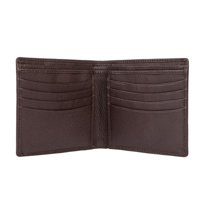 Dents RFID Pebble Grain Bifold Slim Leather Wallet - Chocolate - Image 3