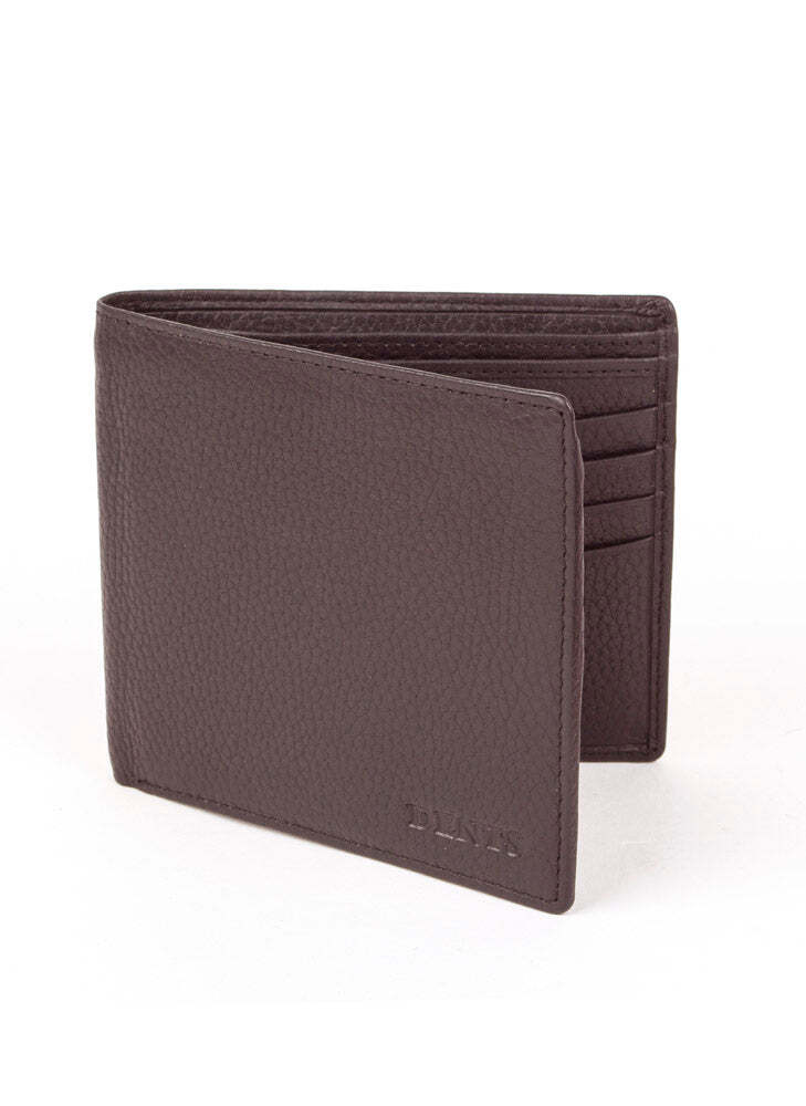 Dents RFID Pebble Grain Bifold Slim Leather Wallet - Chocolate - Image 4