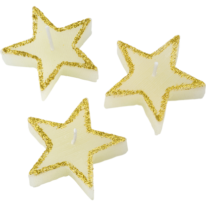 1 Pack of 2 Star Shape Candles Tealight Wedding Crystal Wax - Image 3
