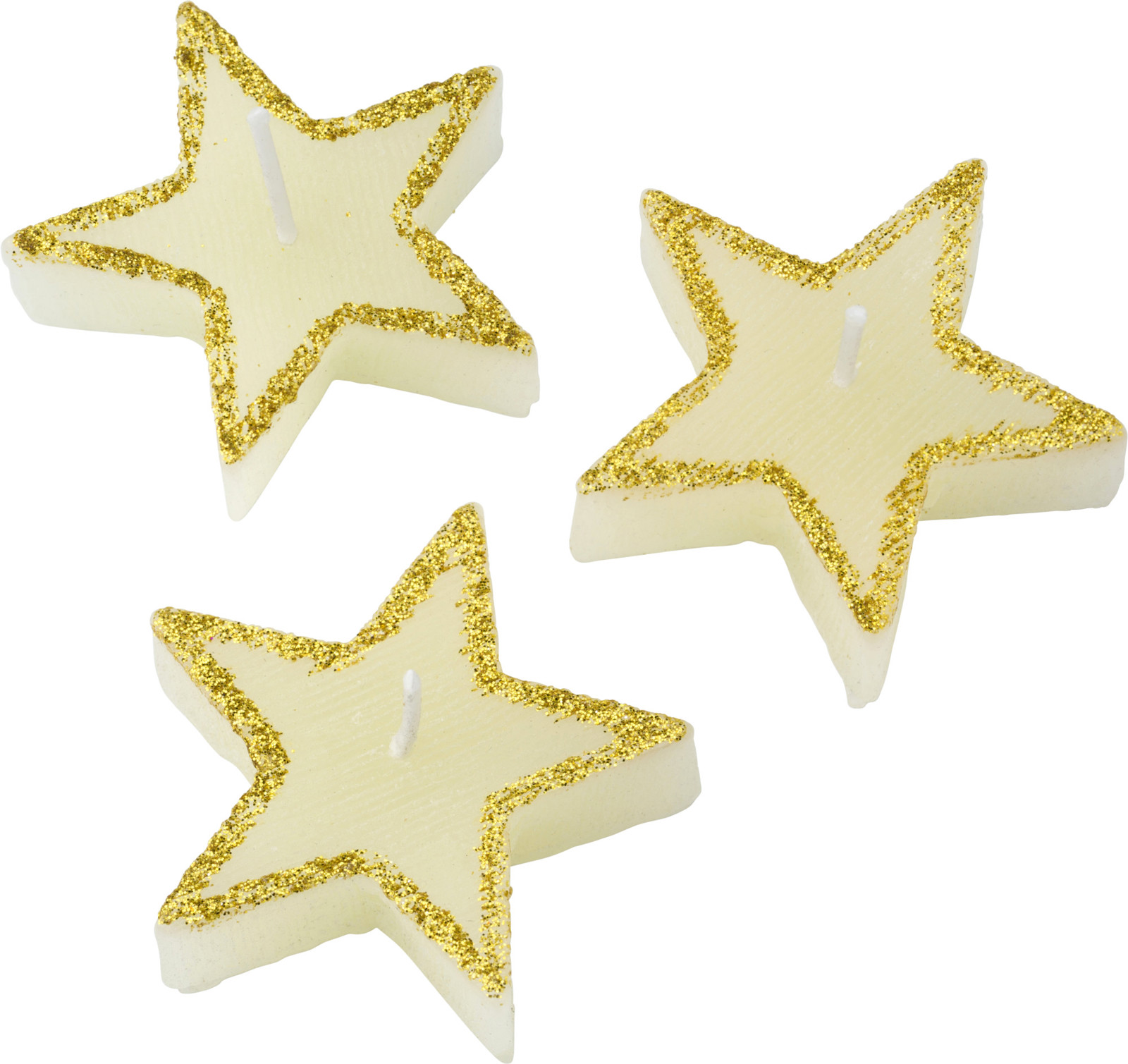 6x Star Shape Candles Tealight Wedding Crystal Wax - Image 2