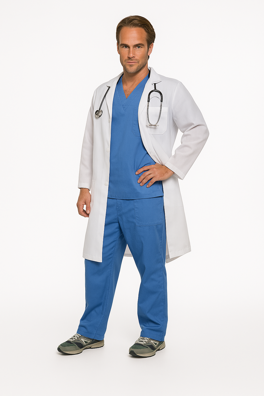 Plus Size Mens Doctor Costume King Big & Tall Party Hospital Fancy Dress - Image 2