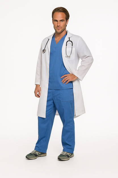 Plus Size Mens Doctor Costume King Big & Tall Party Hospital Fancy Dress - Image 2