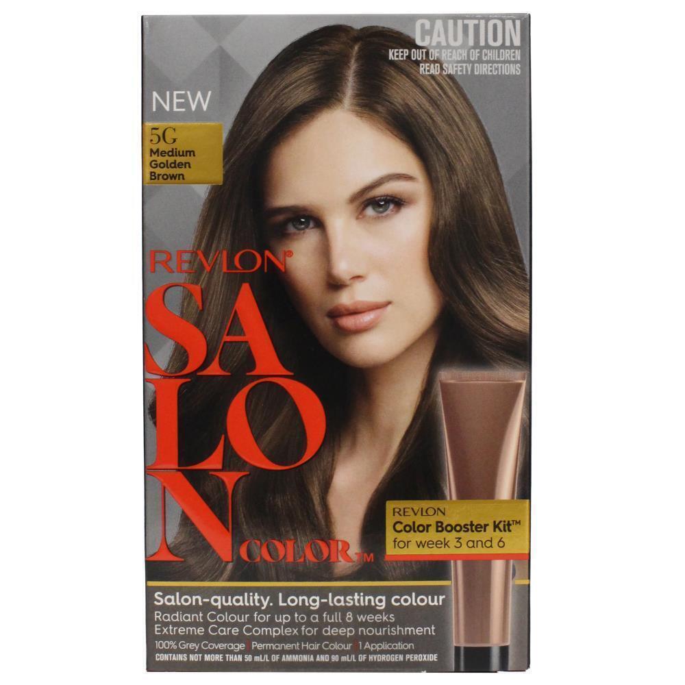 REVLON SALON HAIR COLOR 5G MEDIUM GOLDEN BROWN - Image 4