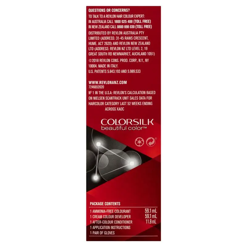 Revlon ColorSilk 20 Brown Black Permanent 3D Hair Colour w/ Keratin - Brown/Black - Image 5