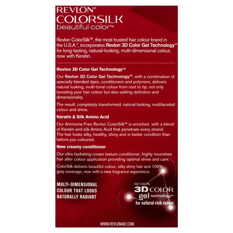 Revlon ColorSilk 20 Brown Black Permanent 3D Hair Colour w/ Keratin - Brown/Black - Image 7