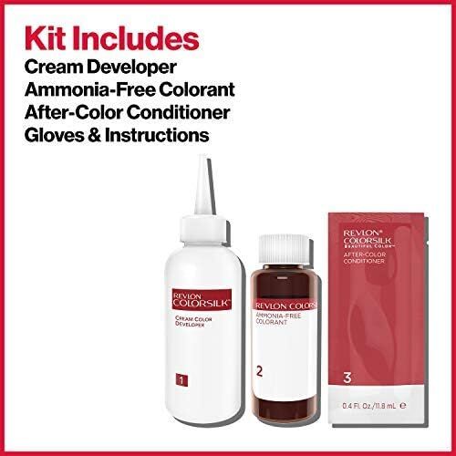 Revlon ColorSilk Beautiful 3D Permanent Hair Colour Keratin - 40 Medium Ash Brown - Image 5
