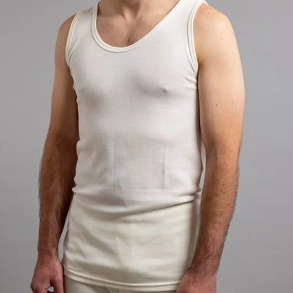 Mens Thermal Singlet Sleeveless Top Merino Wool Blend AUS MADE Thermals - Image 4