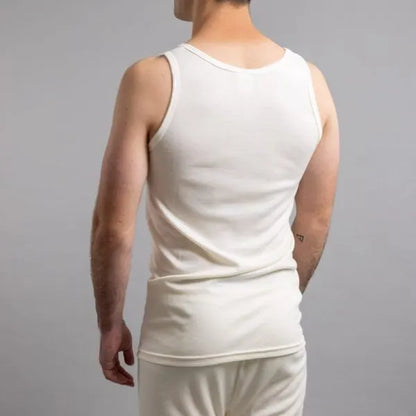 Mens Thermal Singlet Sleeveless Top Merino Wool Blend AUS MADE Thermals - Image 5