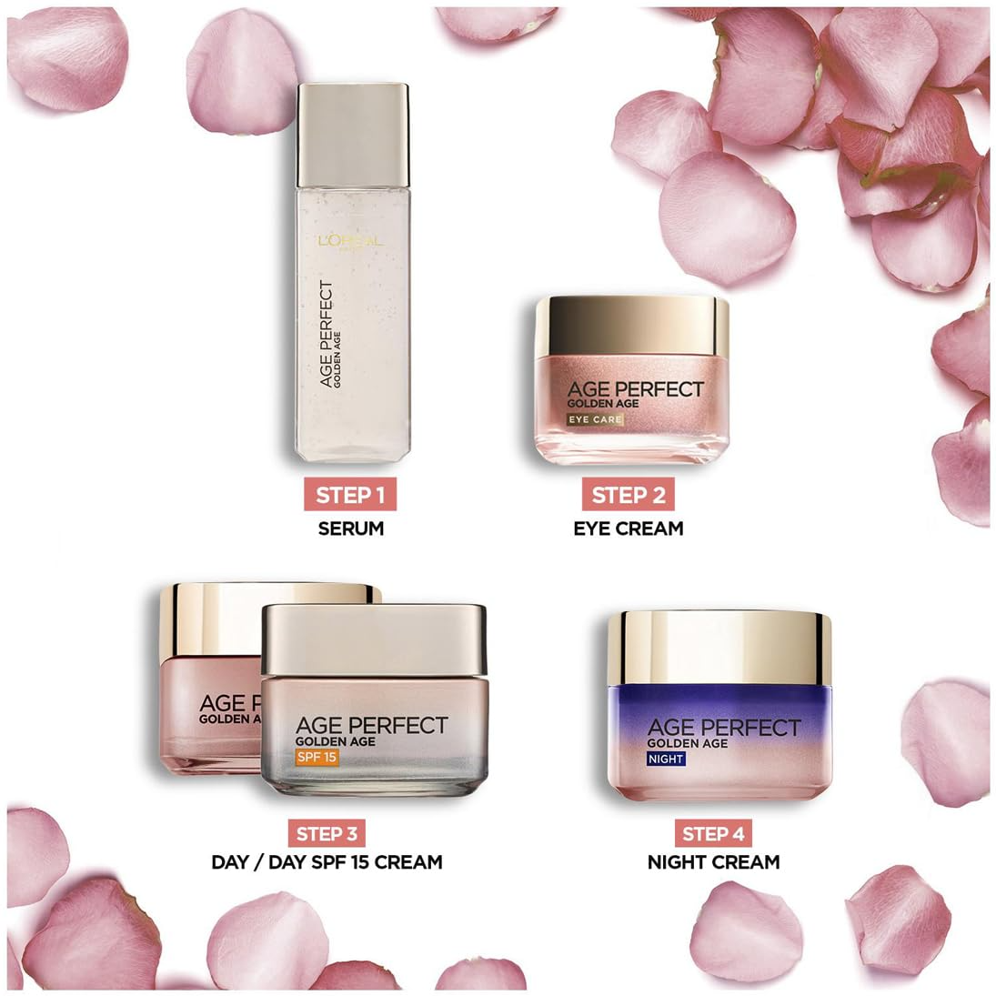 LOreal Paris Golden Age Perfect Rosy Radiant Eye Cream Anti Sagging Mature to Dull Skin 15ml - Image 8