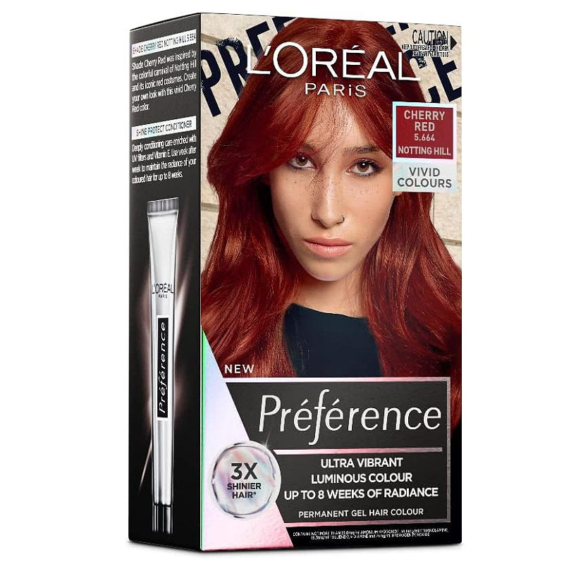 LOreal Paris Preference Vivids Permanent Hair Colour Cherry Red 5.664 - Image 2