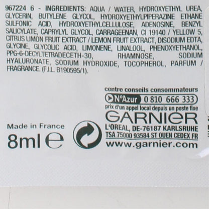 GARNIER 8mL SKINACTIVE JUICY PEEL MASK LEMON & SMOOTHING ACTIVE - Image 3