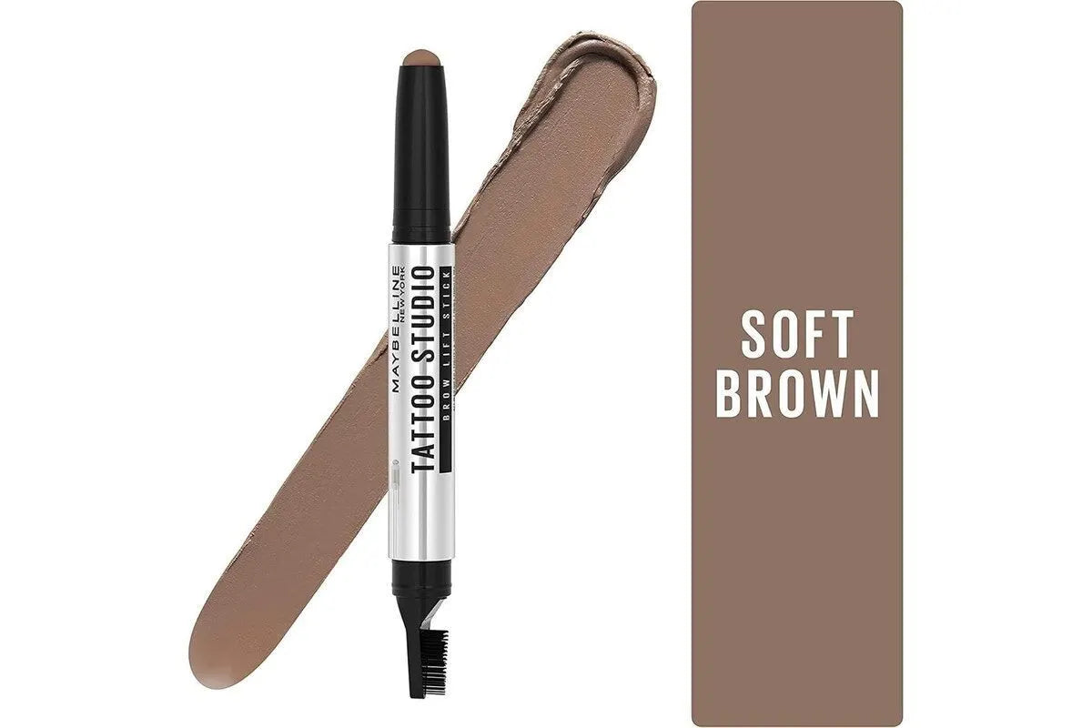 2x Maybelline Tattoo Studio Brow Lift Stick Waterproof Smudge - 255 Soft Brown - Image 4